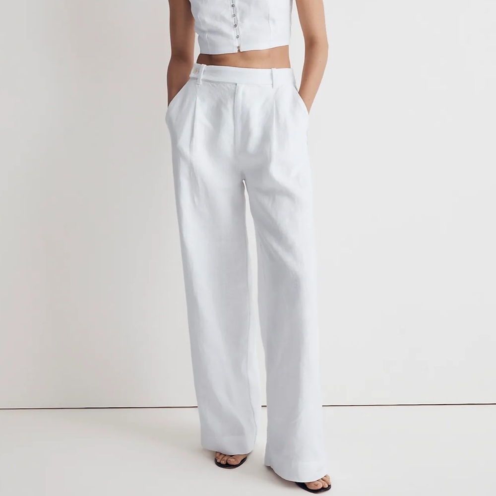 Madewell White Wide Leg Pants